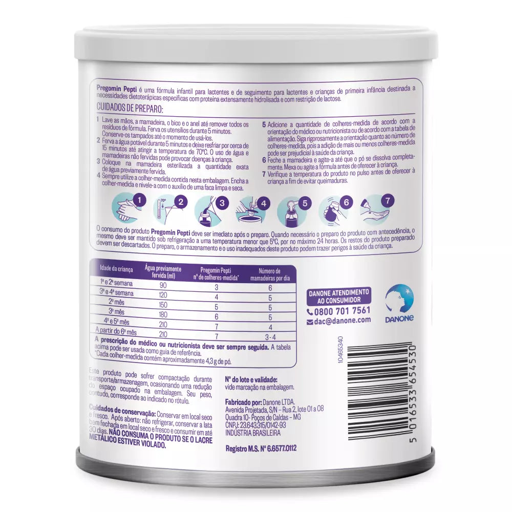 Pregomin Pepti - 400g - Danone - lata verso