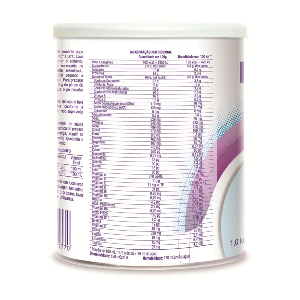 Ketocal 4.1 - 300g - Nutricia - lata verso
